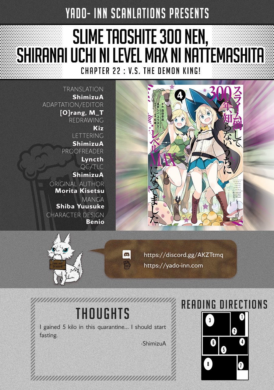 While Killing Slimes for 300 Years, I Became the MAX Level Unknowingly Chapter 22 page 1 - Chapter 22: V.S. The Demon King!