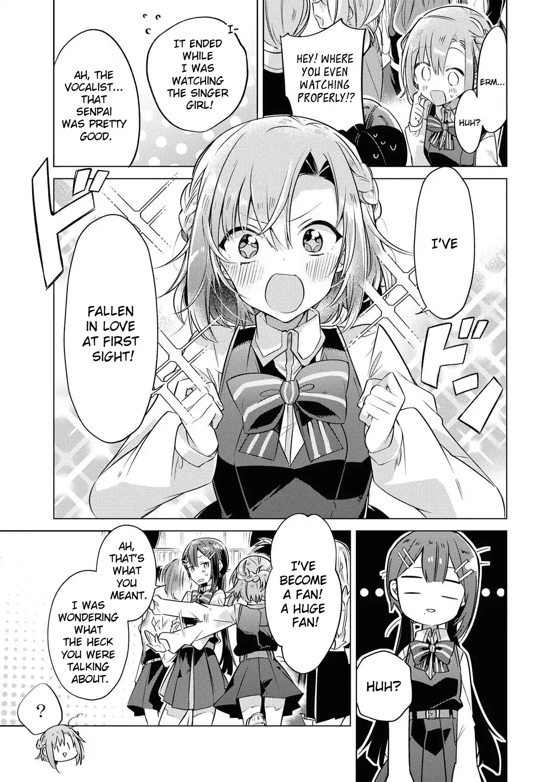 Whispering You a Love Song Chapter 1 page 10 - Chapter 1: On the rooftop, with a guitar, with Senpai