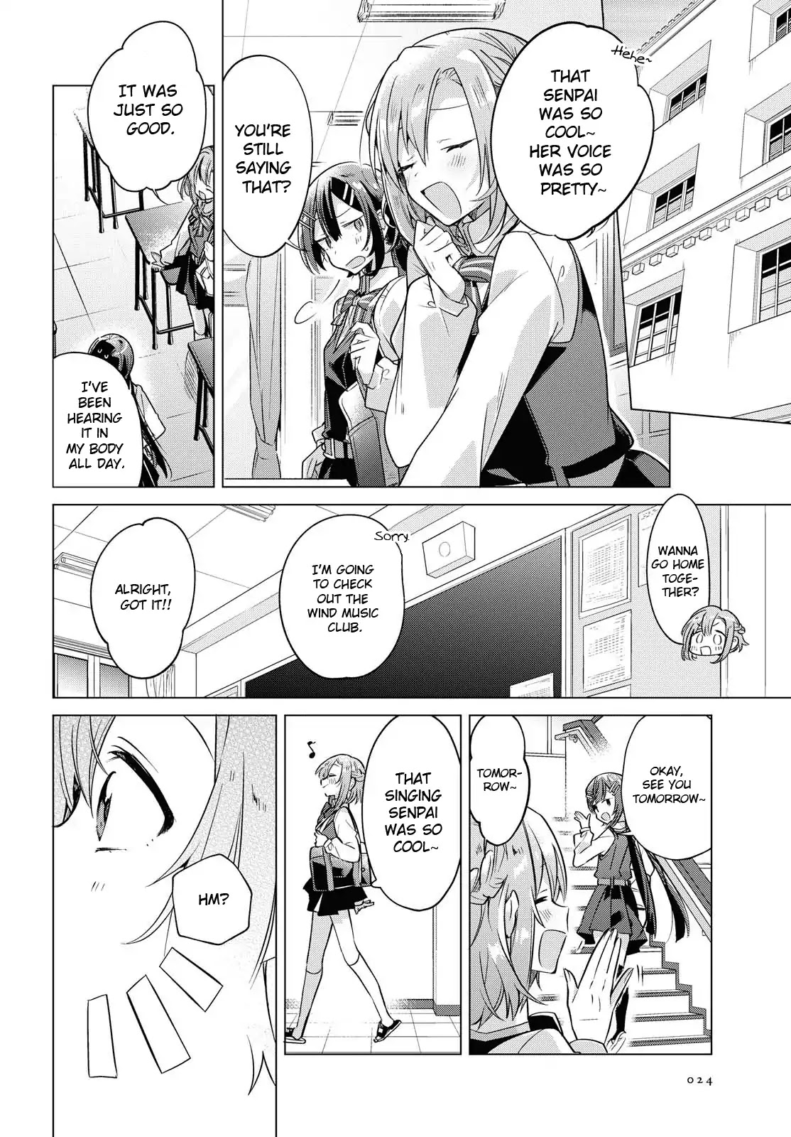 Whispering You a Love Song Chapter 1 page 11 - Chapter 1: On the rooftop, with a guitar, with Senpai