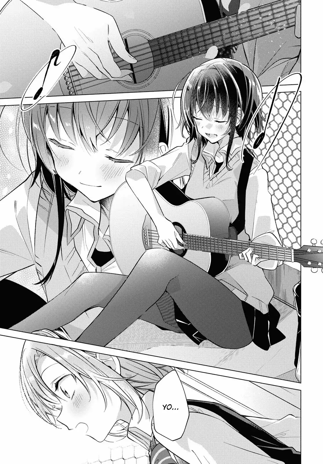 Whispering You a Love Song Chapter 1 page 24 - Chapter 1: On the rooftop, with a guitar, with Senpai