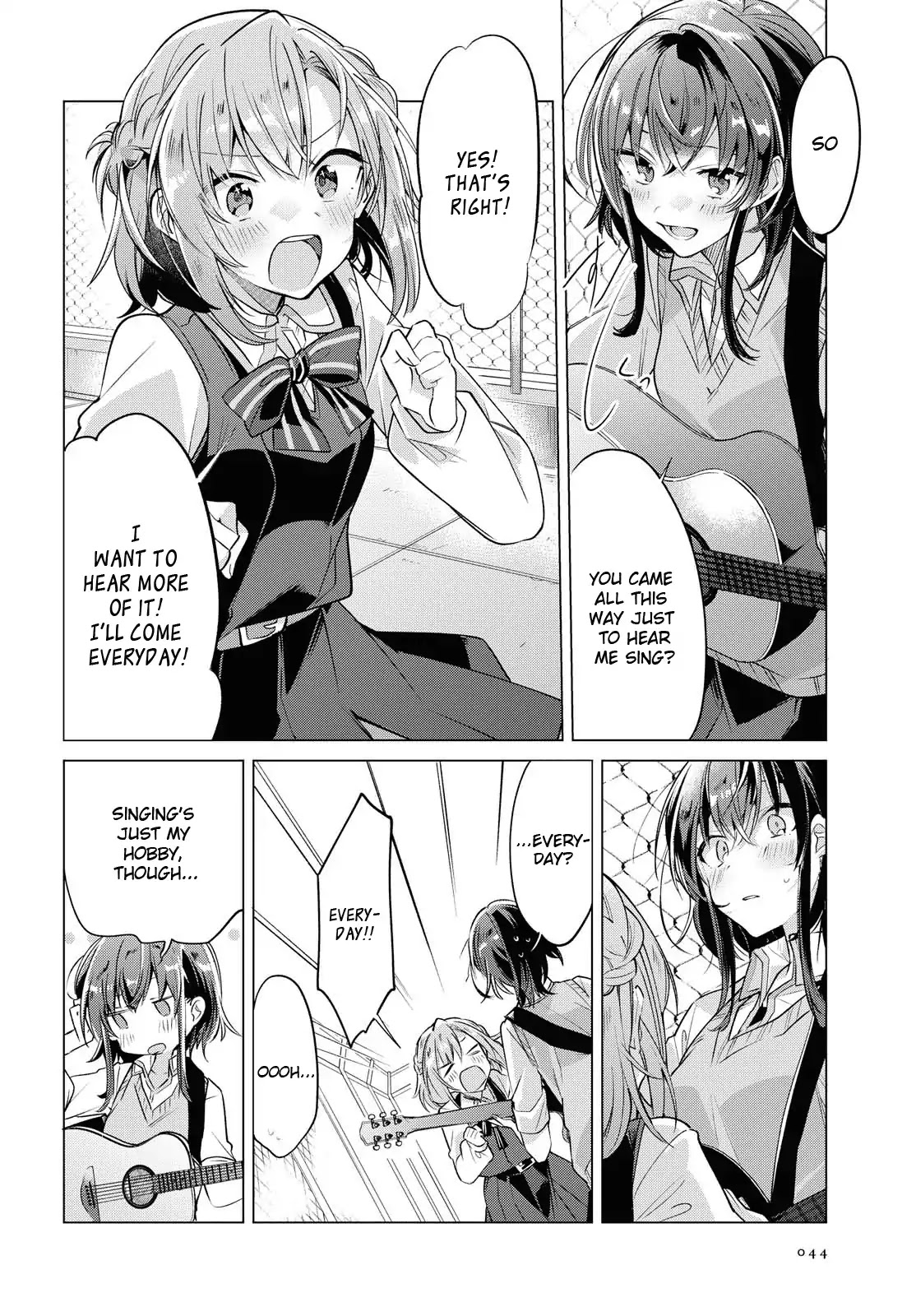 Whispering You a Love Song Chapter 1 page 31 - Chapter 1: On the rooftop, with a guitar, with Senpai