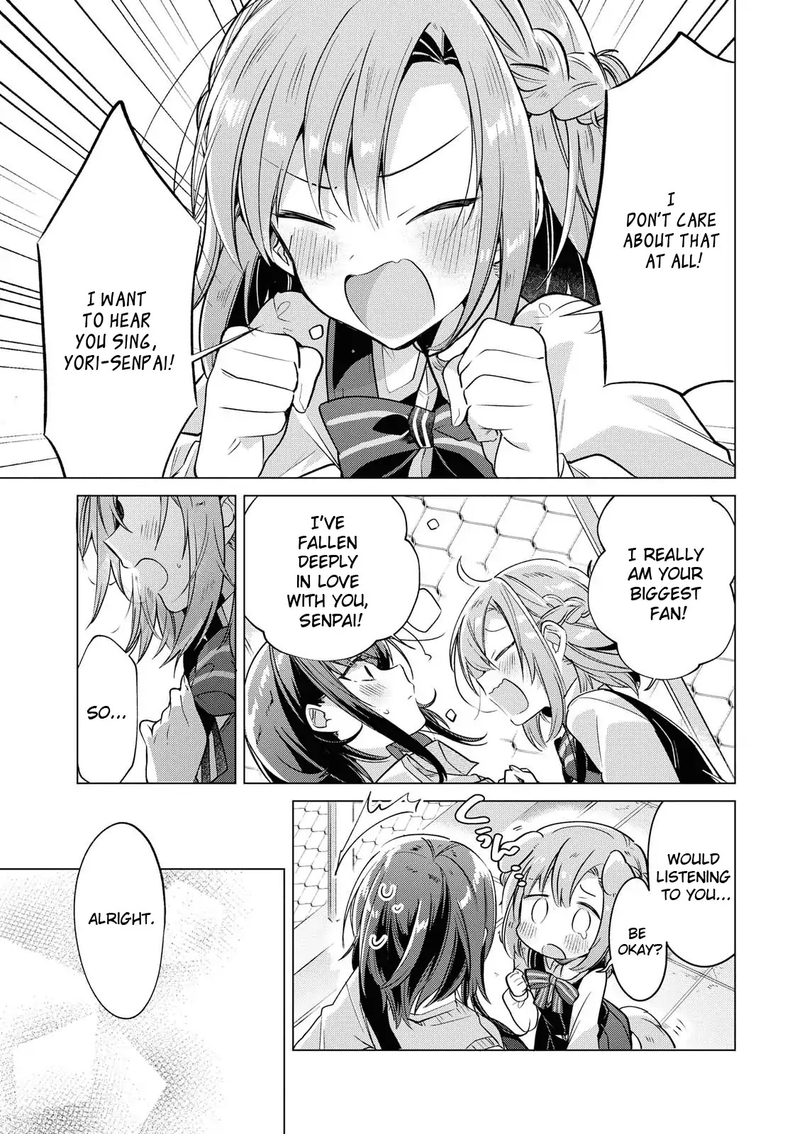 Whispering You a Love Song Chapter 1 page 32 - Chapter 1: On the rooftop, with a guitar, with Senpai