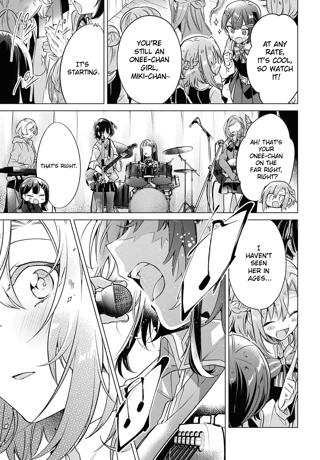 Whispering You a Love Song Chapter 1 page 7 - Chapter 1: On the rooftop, with a guitar, with Senpai
