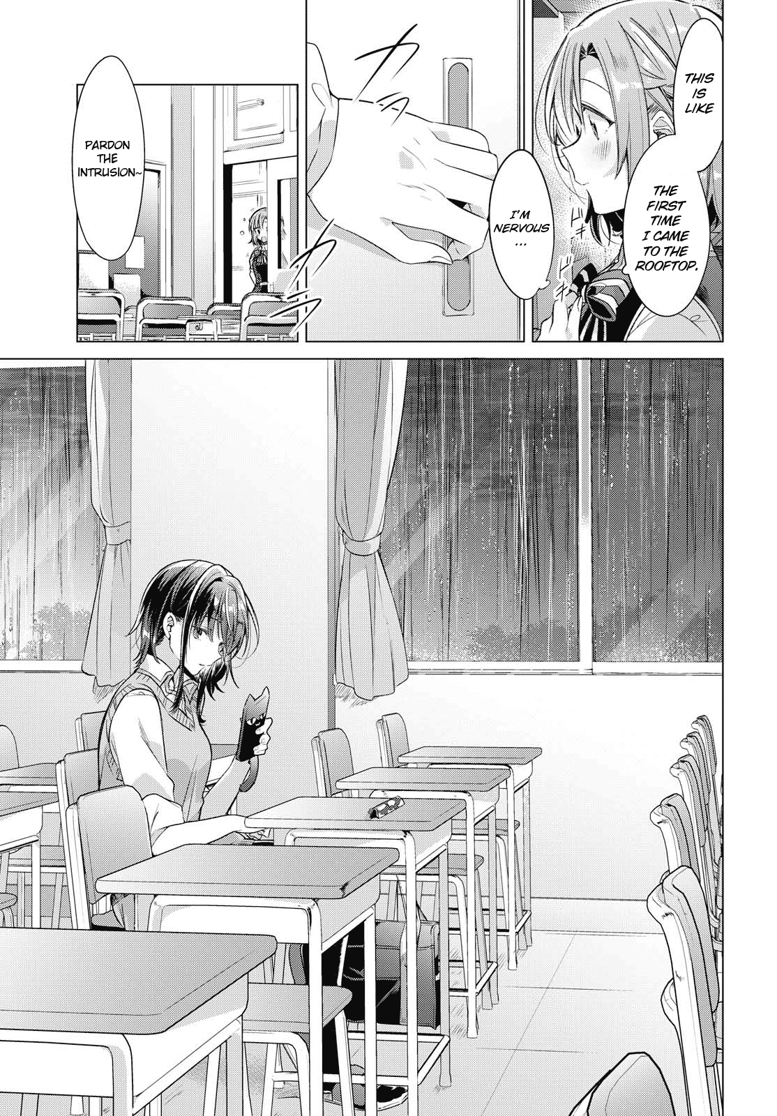 Whispering You a Love Song Chapter 4 page 13 - Chapter 4: On a rainy day, in the classroom.