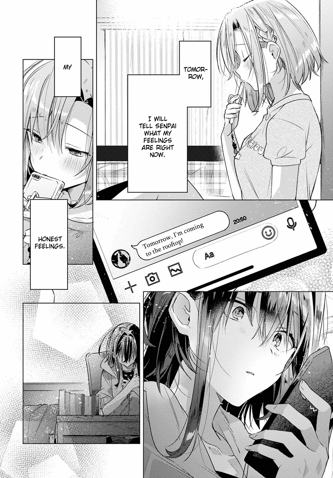 Whispering You a Love Song Chapter 7 page 18 - Chapter 7: On the rooftop, with Senpai, and my feelings.