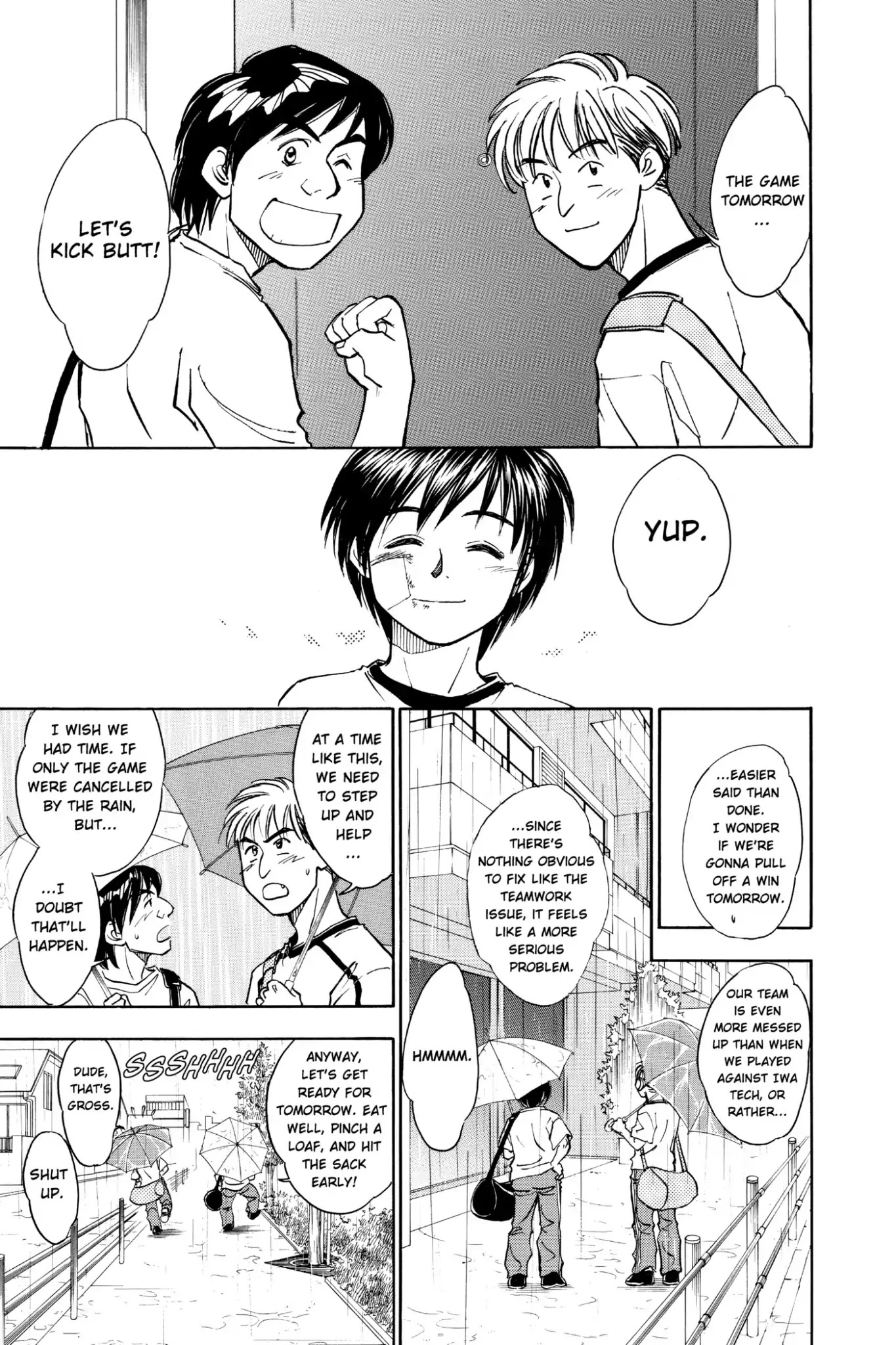 Whistle! Chapter 8.68 page 3 - Vol.8 Stage 68: Tatsuya Takes a Hit Like a Karate Chop