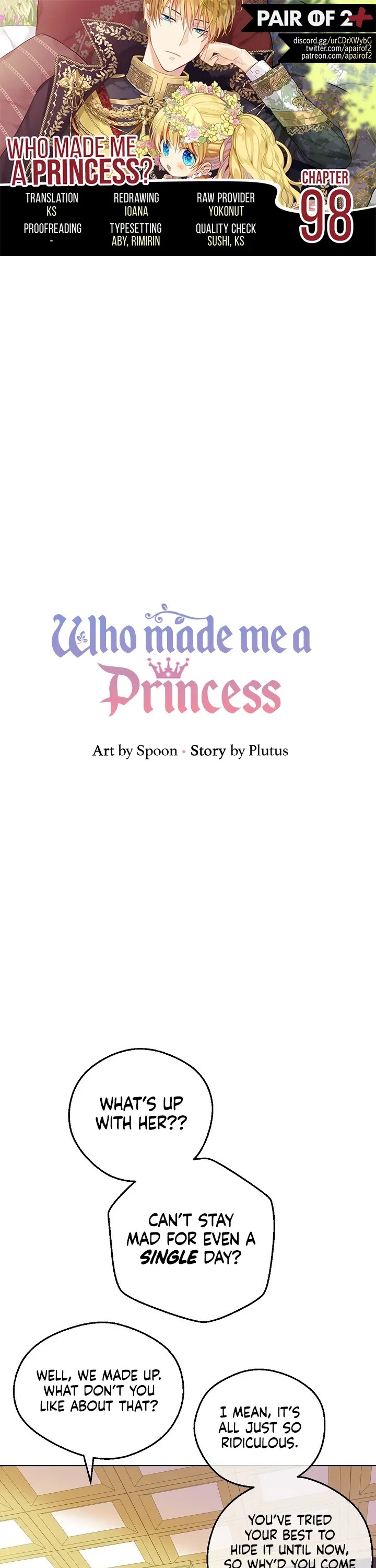 Who Made Me a Princess Chapter 98 page 1 - Chapter 98