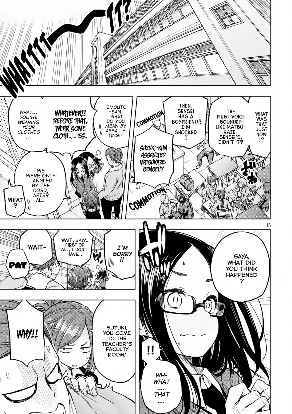 Why are you here Sensei!? Chapter 17 page 15 - Chapter 17: School-Wide Broadcast