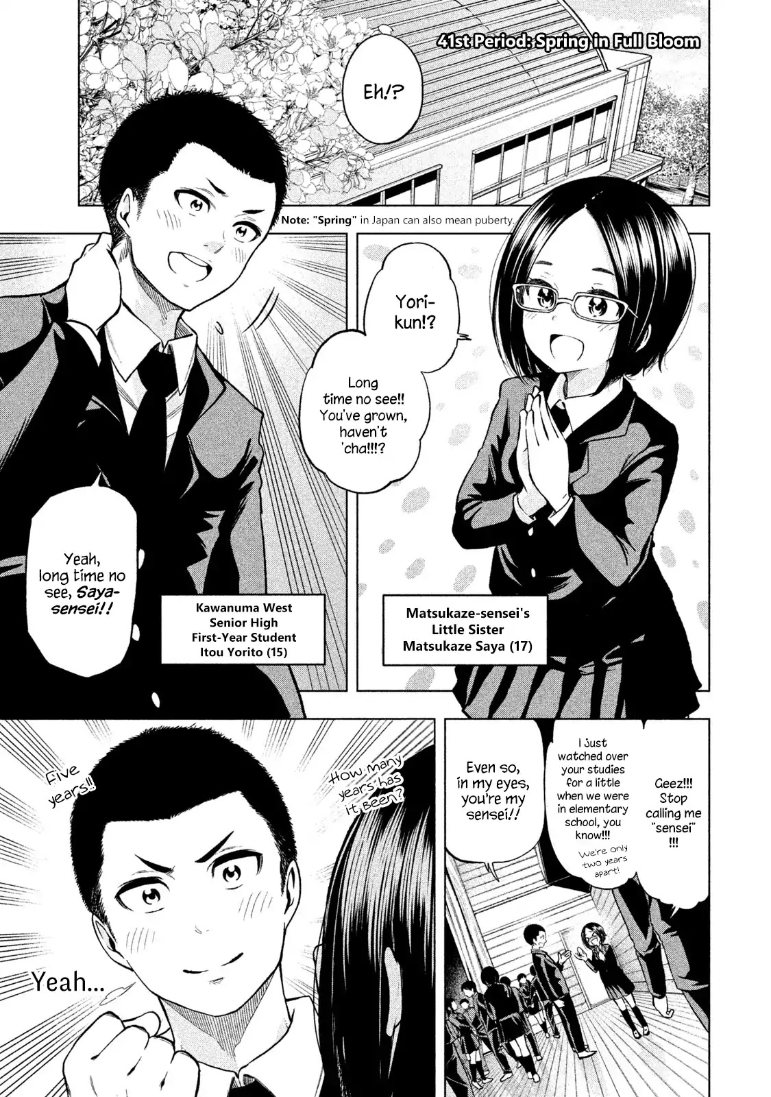 Why are you here Sensei!? Chapter 41 page 5 - Chapter 41: Spring In Full Bloom
