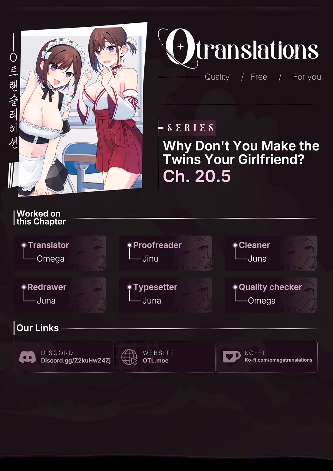 Why Don't You Make the Twins Your "Girlfriend" Together? Chapter 20.5 page 1 - Chapter 20.5: Twin Talk Episode 8: In the middle of studying for tests...? (2)