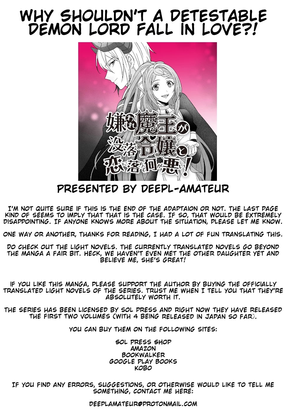 Why Shouldn't a Detestable Demon Lord Fall in Love?! Chapter 3 page 34 - Chapter 3 [END]