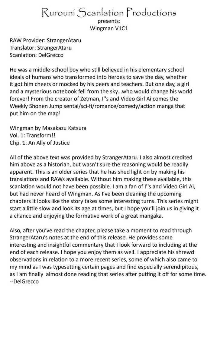 Wingman Chapter 1 page 5 - Chapter 1 : An Ally of Justice