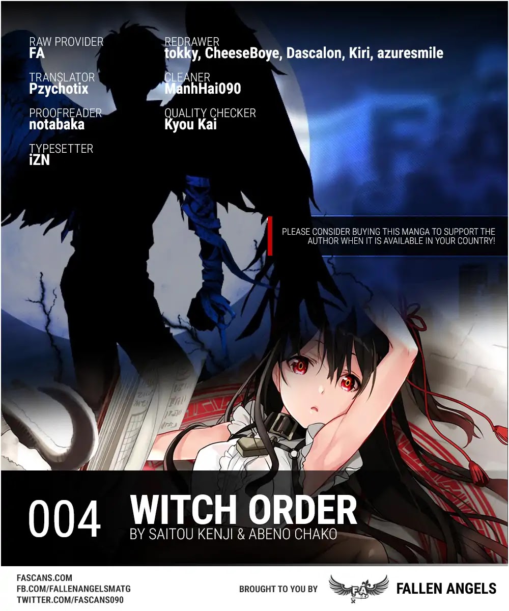 Witch Order Chapter 4 page 1 - Chapter 4: Suzakuin Engi’s Justice