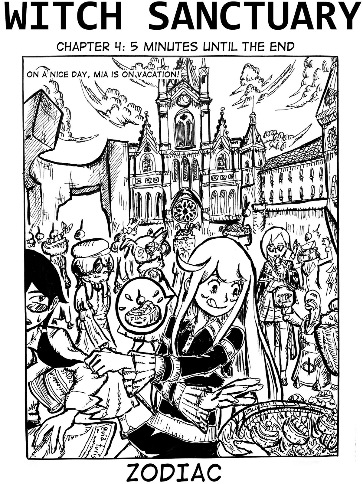 Witch Sanctuary Chapter 4 page 1 - Chapter 4: 5 minutes until the end