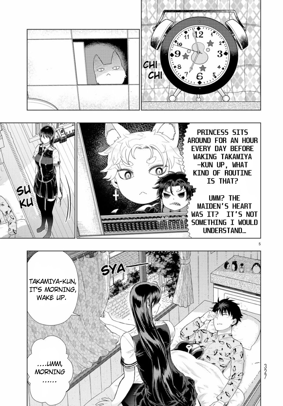 Witchcraft Works Chapter 85.5 page 5 - Chapter 85.5: Takamiya-kun and Kagara-san’s Morning