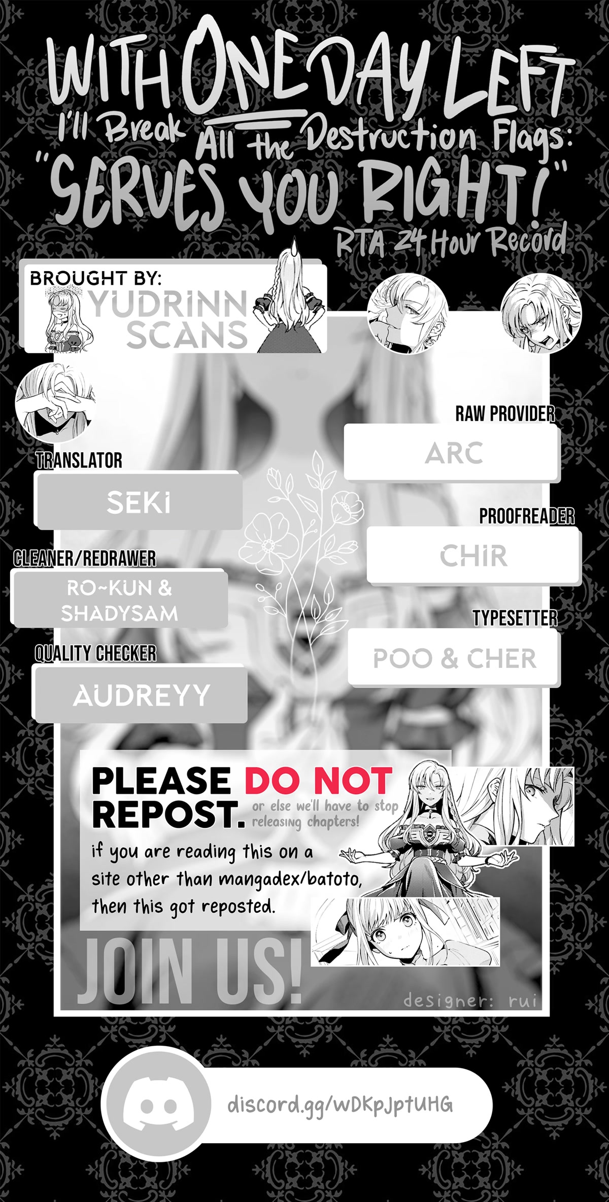 With One Day Left I'll Break All the Destruction Flags: "Serves You Right!" RTA 24 Hour Record Chapter 1 page 2 - Chapter 1: It's Too Late