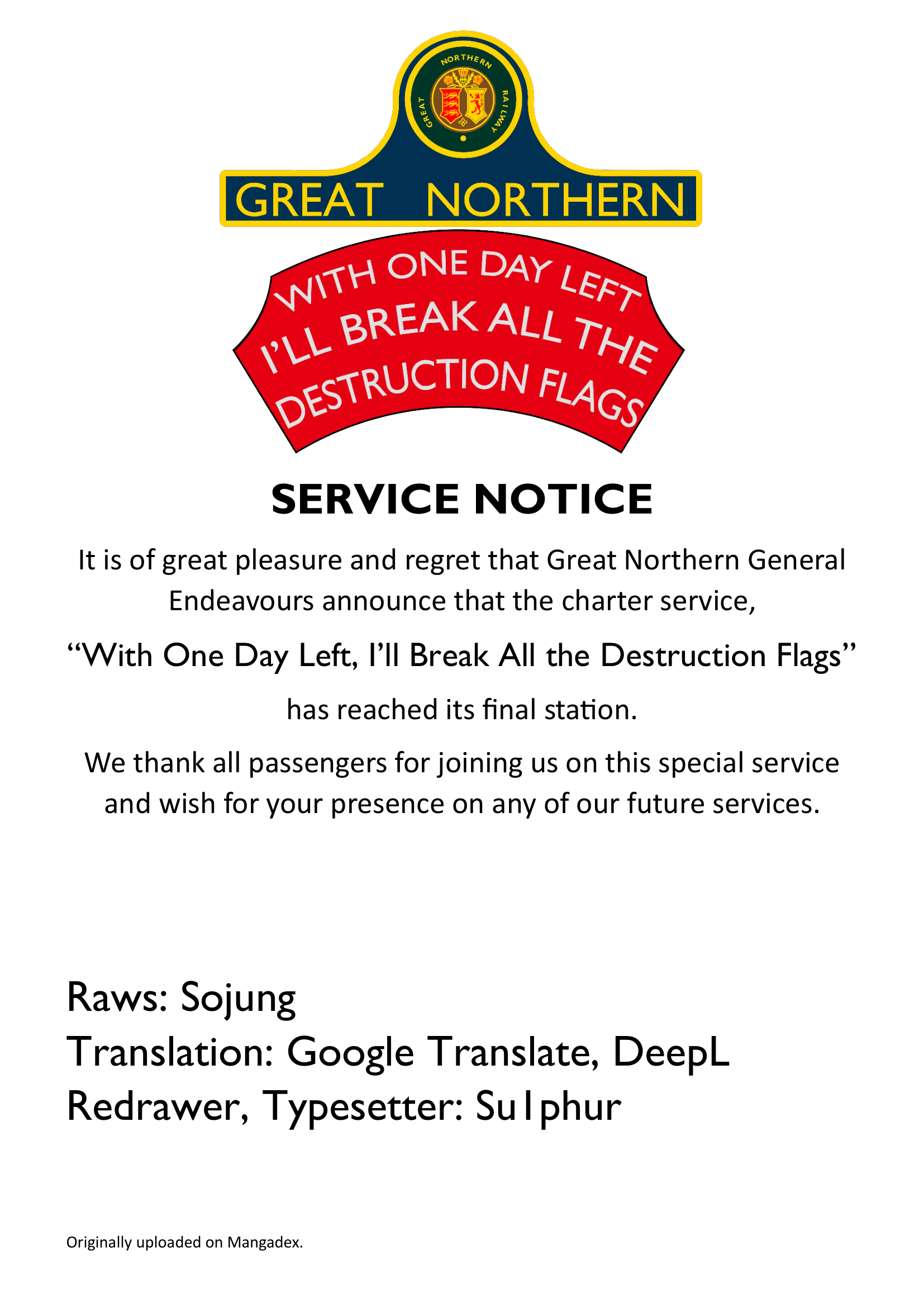 With One Day Left I'll Break All the Destruction Flags: "Serves You Right!" RTA 24 Hour Record Chapter 16.5 page 11 - Chapter 16.5: Volume Extras