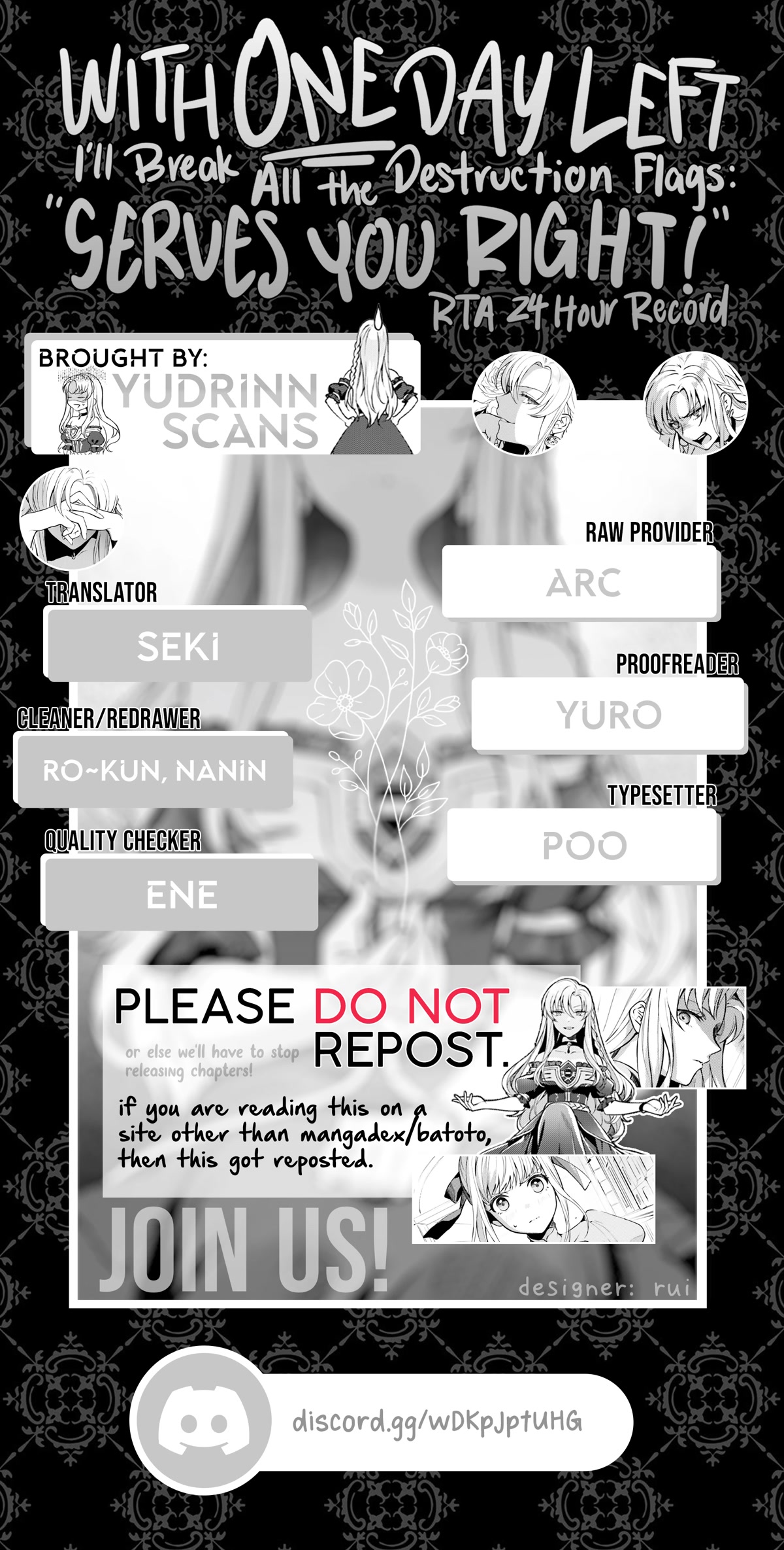 With One Day Left I'll Break All the Destruction Flags: "Serves You Right!" RTA 24 Hour Record Chapter 3 page 1 - Chapter 3: Giving up the engagement