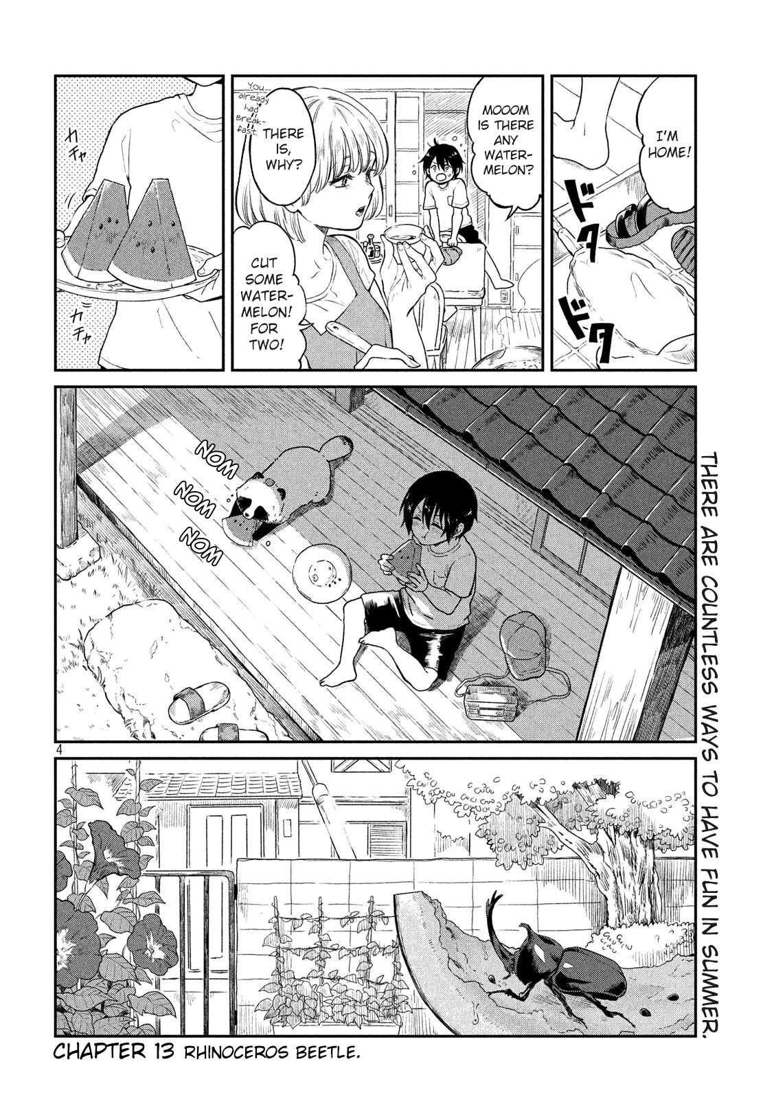 With You and the Rain Chapter 13 page 4 - Chapter 13: Rhinoceros beetle