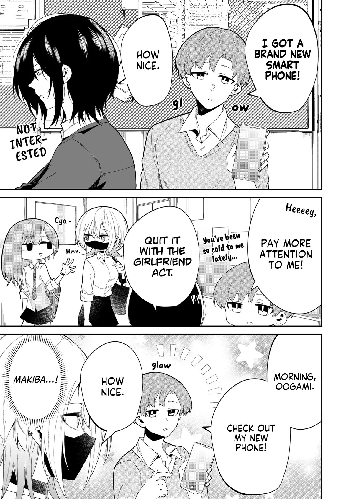 Wolf-chan Is Trying to Feign Indifference Chapter 13 page 3 - Chapter 13: Brand new phone and Contact info