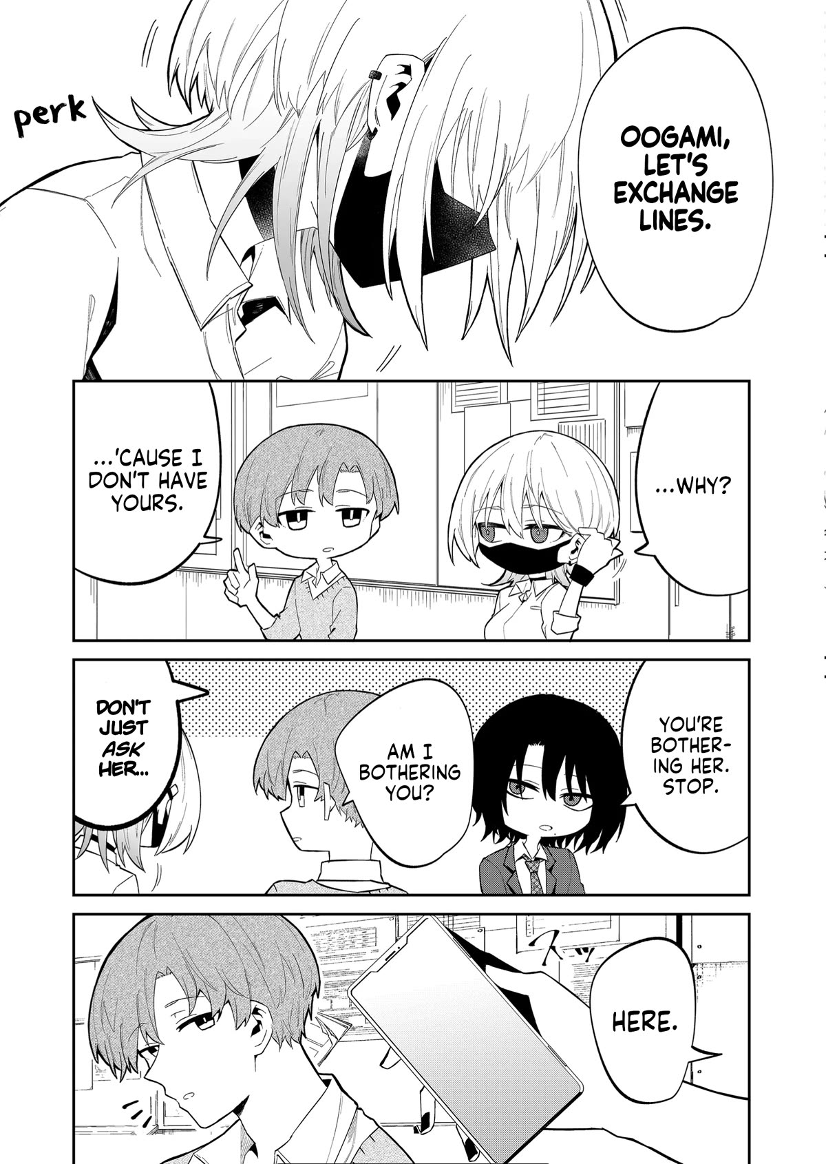 Wolf-chan Is Trying to Feign Indifference Chapter 13 page 6 - Chapter 13: Brand new phone and Contact info