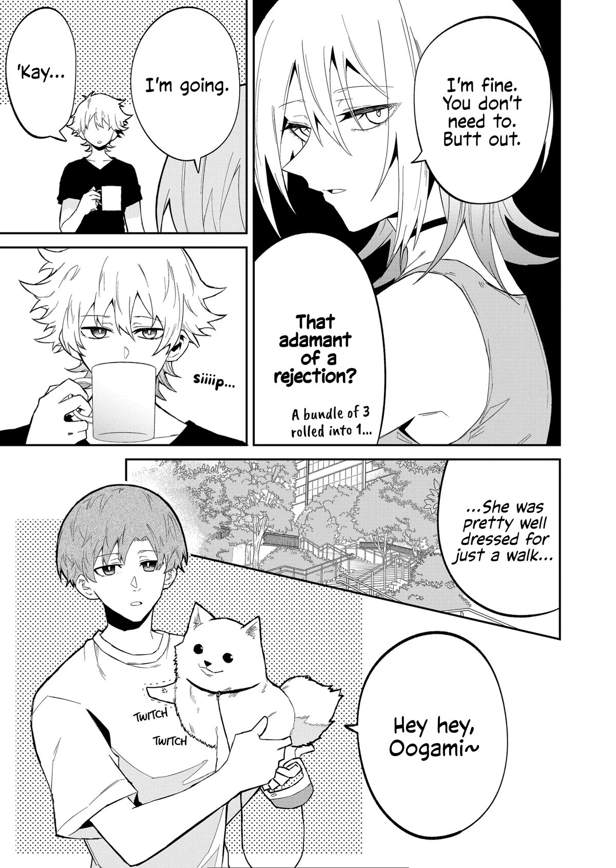 Wolf-chan Is Trying to Feign Indifference Chapter 26 page 3 - Chapter 26: Walk and Invitation