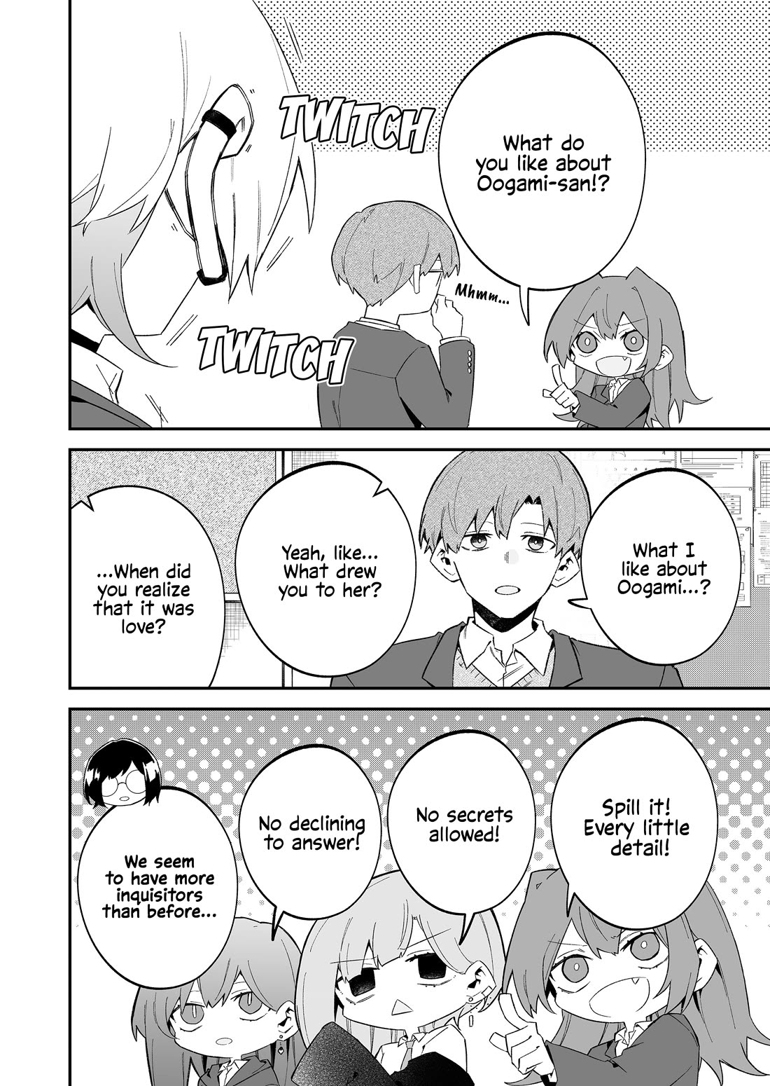 Wolf-chan Is Trying to Feign Indifference Chapter 75 page 6 - Chapter 75: Love gossip and an interrogation