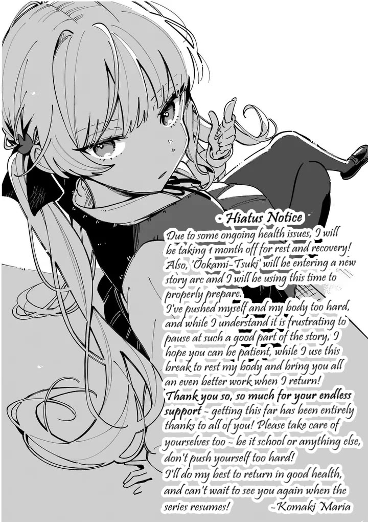 Wolf Falls in Love with Moon Chapter 25.1 page 1 - Chapter 25.1: Hiatus Notice