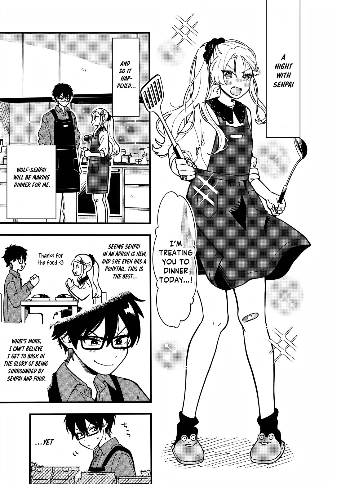 Wolf Falls in Love with Moon Chapter 4 page 2 - Chapter 4: A Night With Senpai