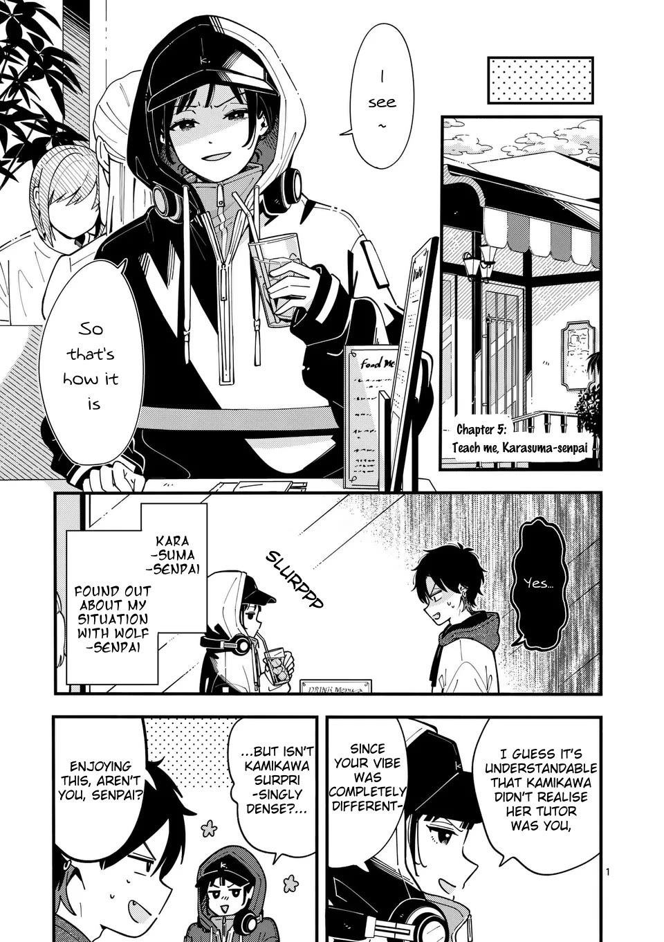 Wolf Falls in Love with Moon Chapter 5 page 1 - Chapter 5: Teach me, Karasuma-senpai