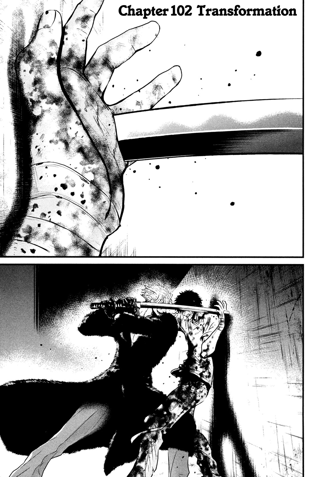 Wolf Guy - Ookami no Monshou Chapter 102 page 1 - Chapter 102: Transformation