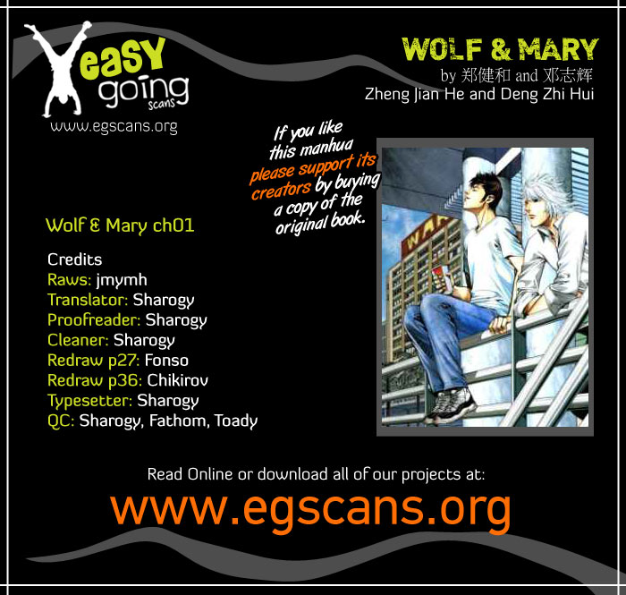 Wolf & Mary Chapter 1 page 1 - Chapter 1 v2 : "I Didn't Mean to Kill You."