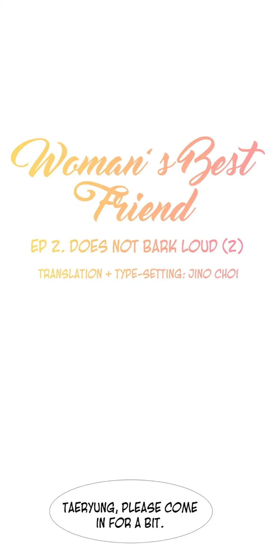 Woman's Best Friend Chapter 2 page 1 - Chapter 2: Does Not Bark Loud (2)