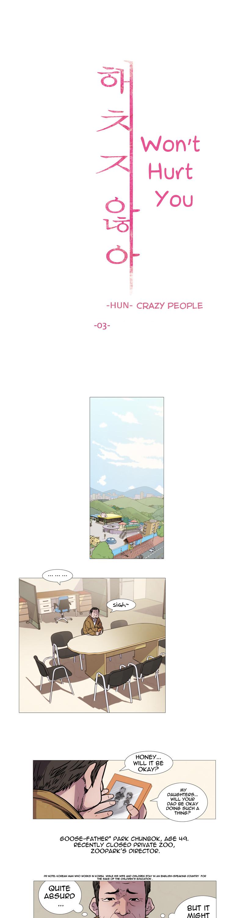 Won't Hurt You Chapter 3.2 page 1 - Chapter 3 v2 : Crazy People