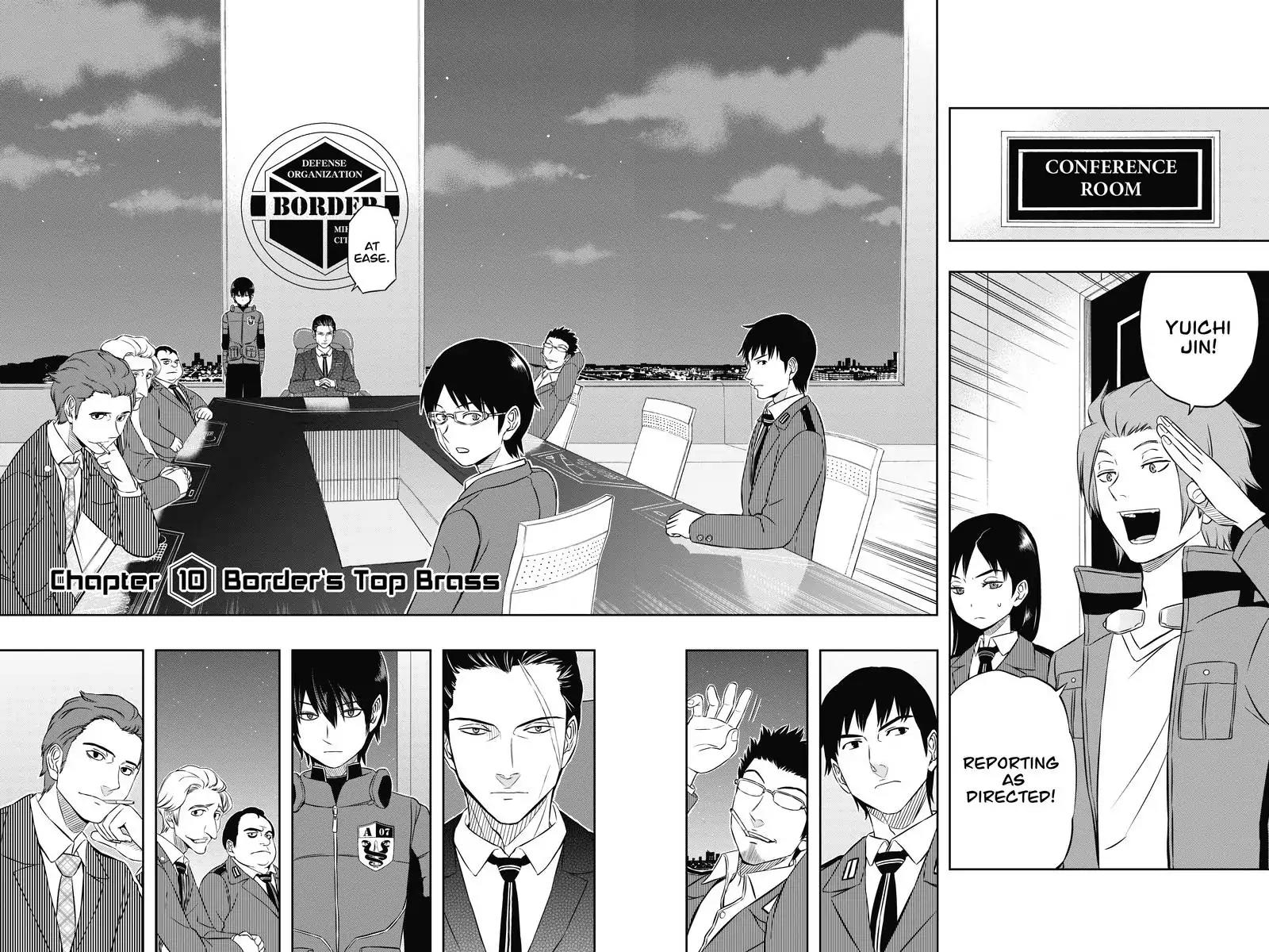 World Trigger Chapter 10 page 4 - Chapter 10: Border's Top Brass