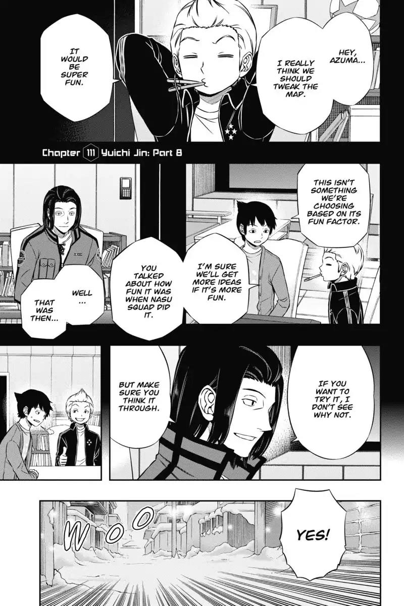 World Trigger Chapter 111 page 1 - Chapter 111: Yuichi Jin: Part 8