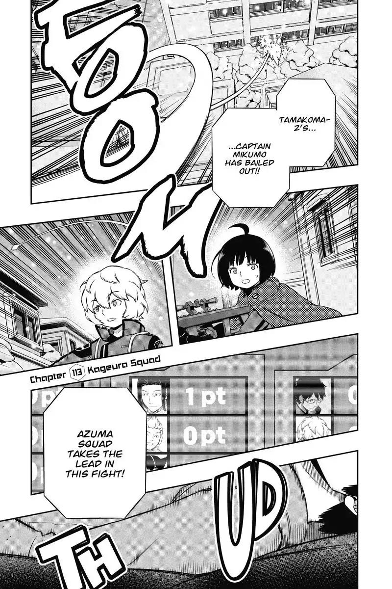 World Trigger Chapter 113 page 1 - Chapter 113: Kageura Squad