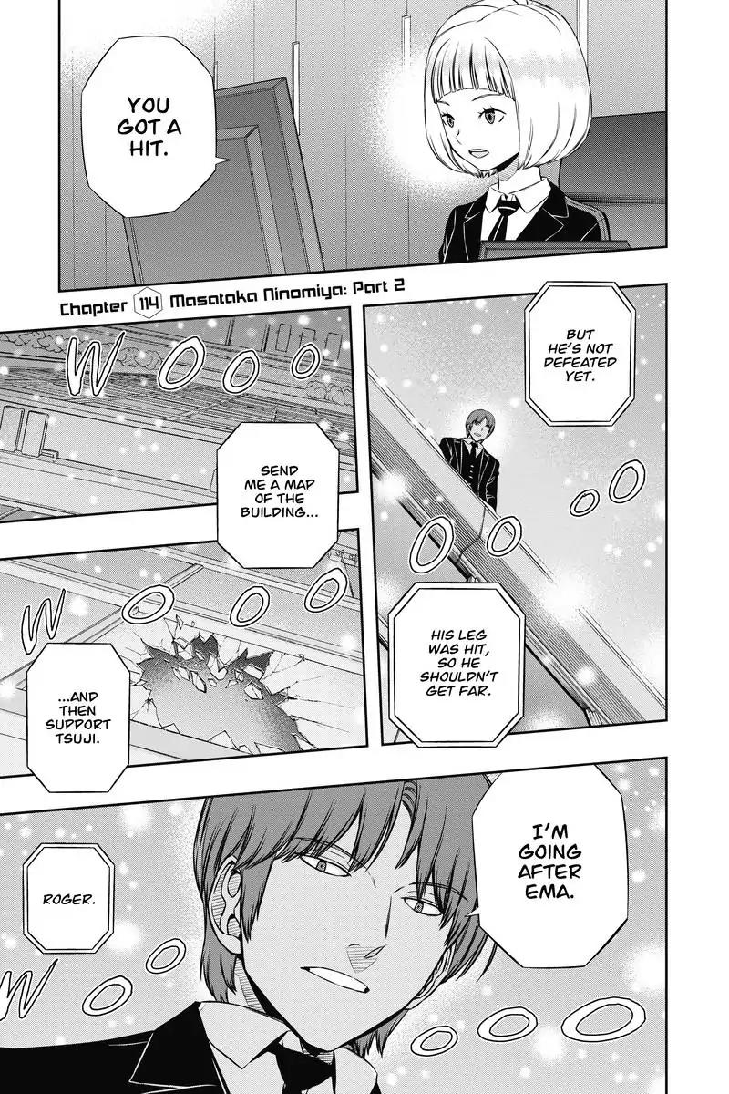 World Trigger Chapter 114 page 1 - Chapter 114: Masataka Ninomiya: Part 2