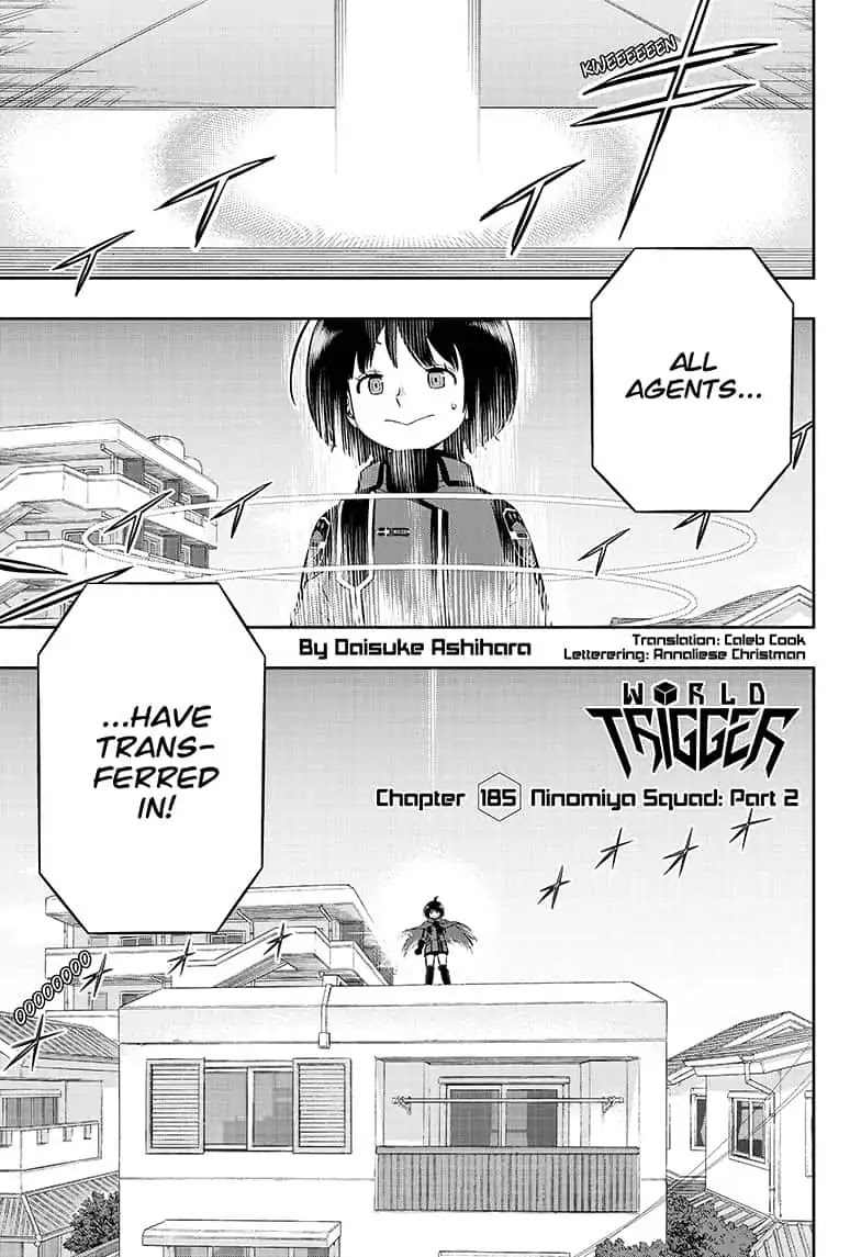 World Trigger Chapter 185 page 1 - Chapter 185: Ninomiya Squad: Part 2