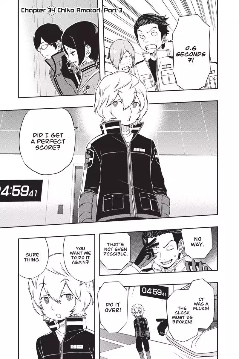 World Trigger Chapter 34 page 1 - Chapter 34: Chika Amatori: Part 3