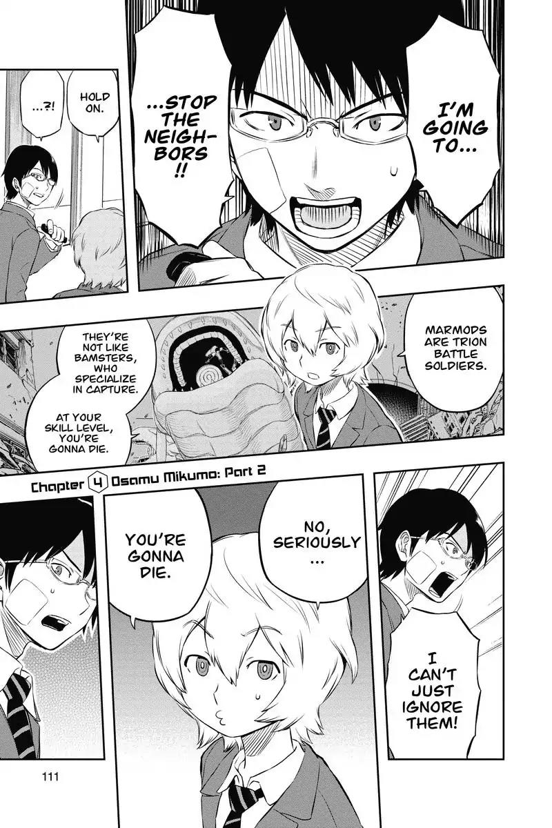 World Trigger Chapter 4 page 1 - Chapter 4: Osamu Mikumo: Part 2