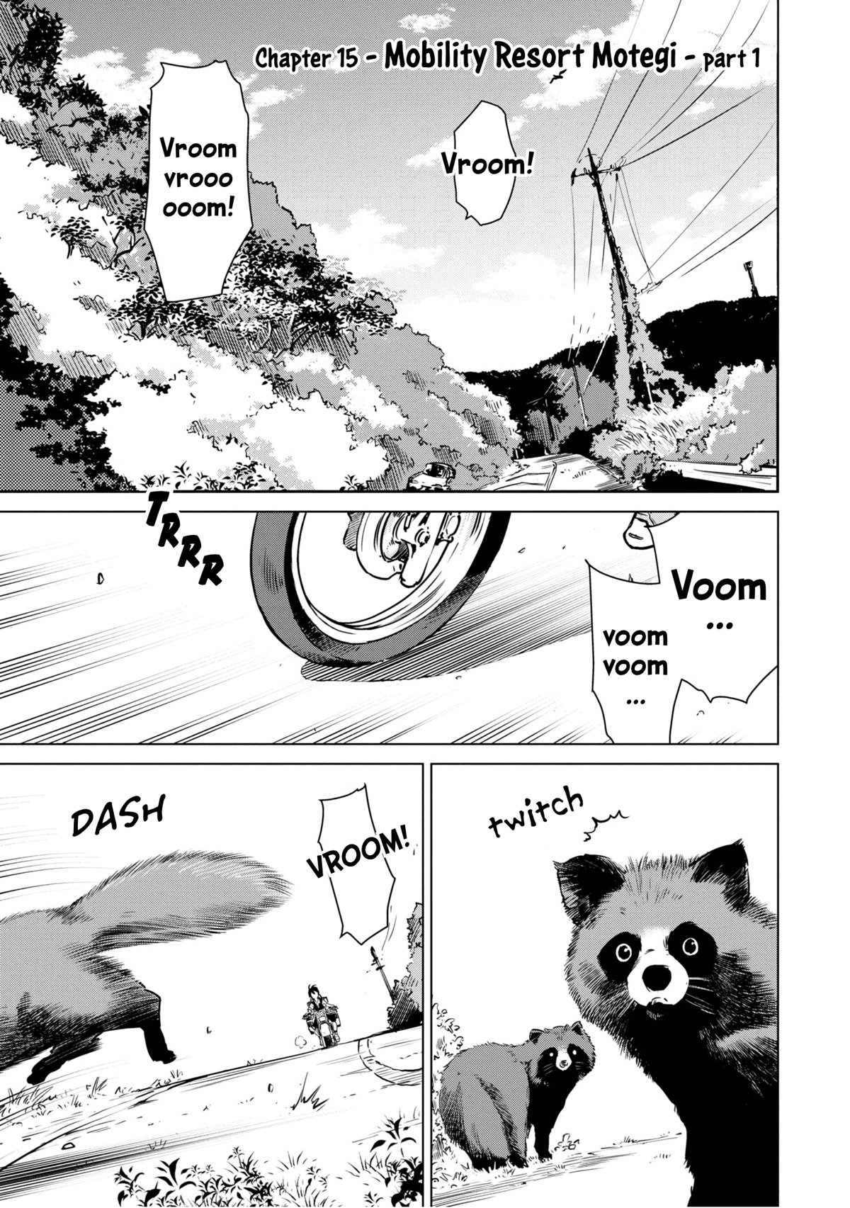 World's End Touring Chapter 15 page 1 - Chapter 15: Mobility Resort Motegi - part 1