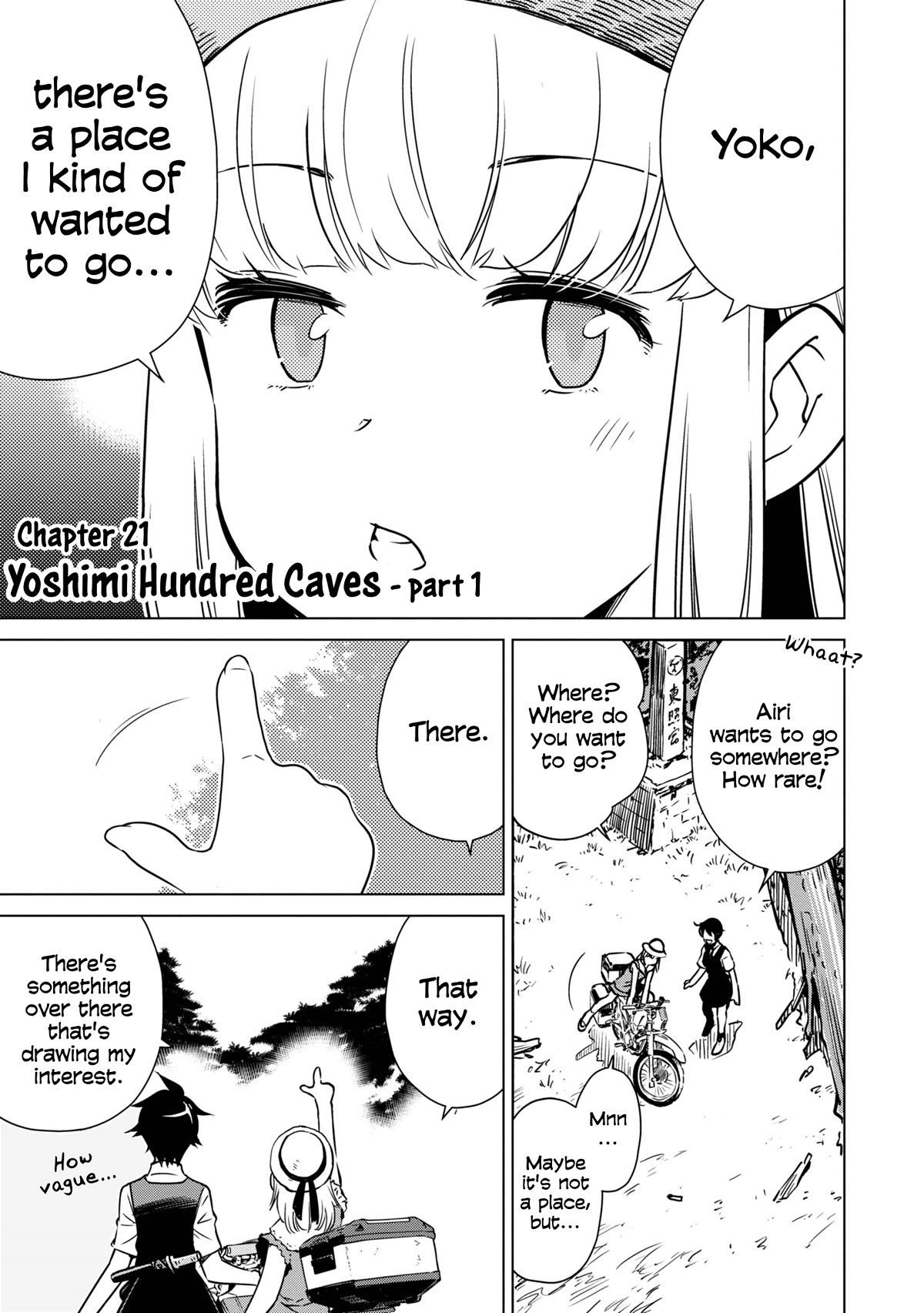 World's End Touring Chapter 21 page 1 - Chapter 21: Yoshimi Hundred Caves - part 1