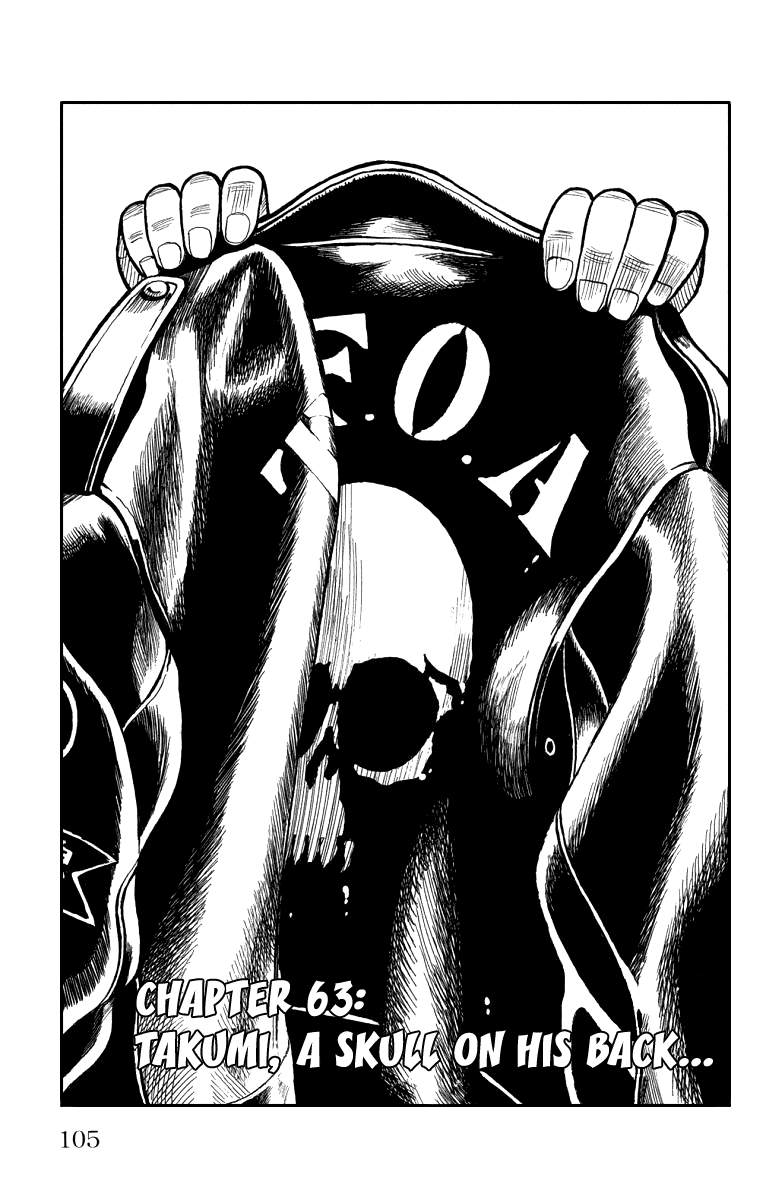 Worst Chapter 63 page 1 - Chapter 63: Takumi, A Skull On His Back...