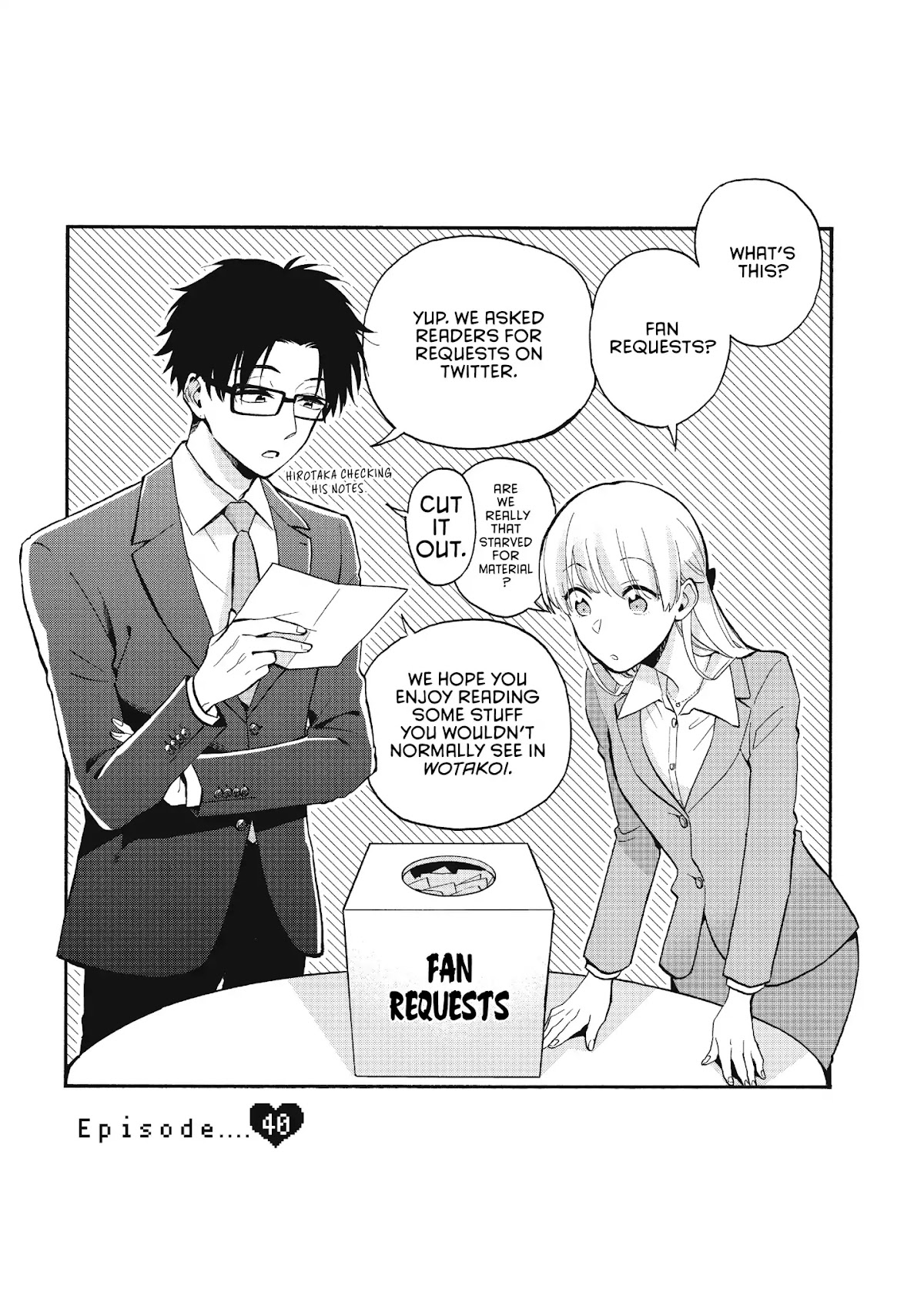 Wotaku ni Koi wa Muzukashii Chapter 40 page 1 - Chapter 40