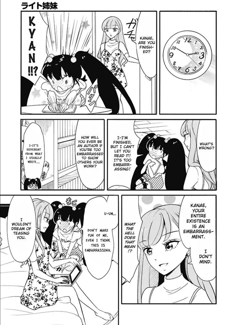 Write Sisters Chapter 8 page 7 - Chapter 8 : Staying Home from School, Aiming to be an Author at Home