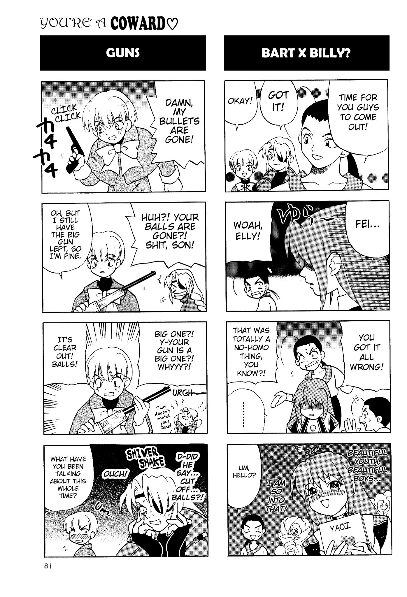 Xenogears 4-koma Comic Chapter 11.2 page 4 - Chapter 11 v2 : You're A Coward ♥