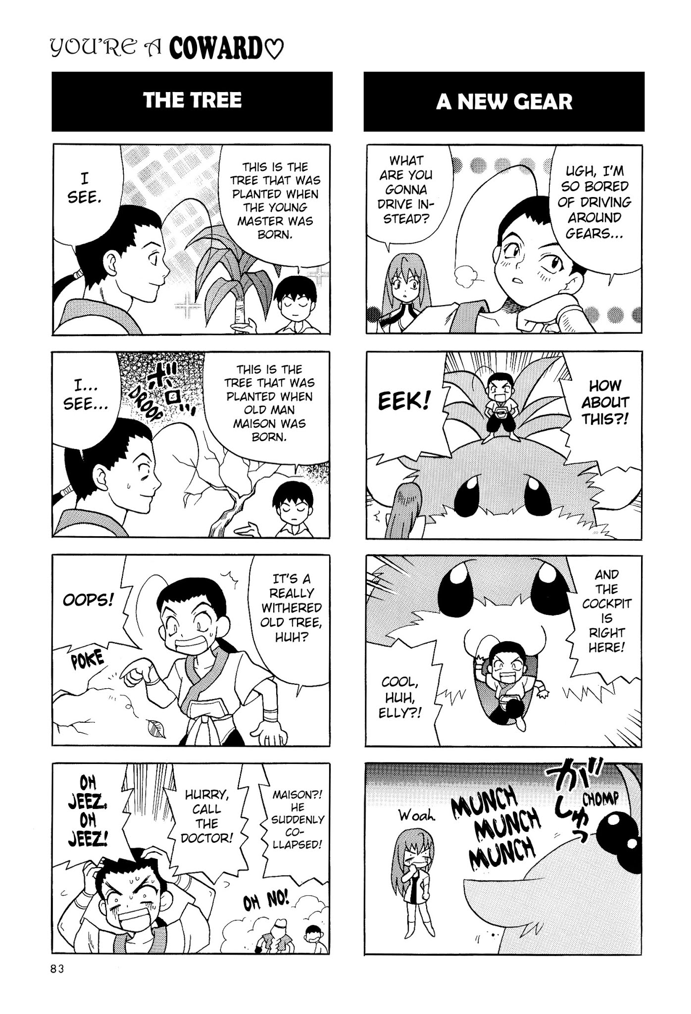 Xenogears 4-koma Comic Chapter 11.2 page 6 - Chapter 11 v2 : You're A Coward ♥