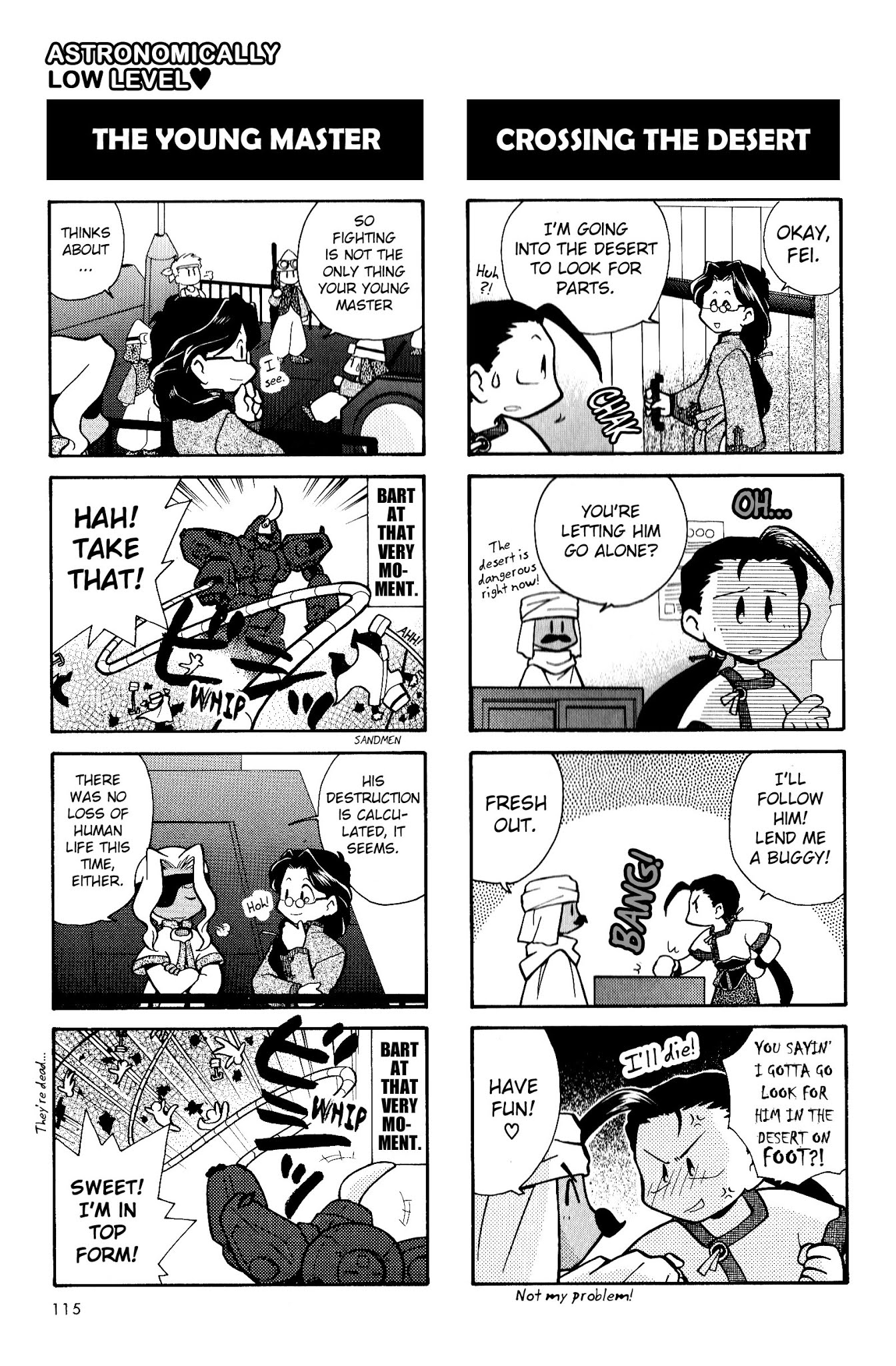 Xenogears 4-koma Comic Chapter 17.2 page 2 - Chapter 17 v2 : Astronomically Low Level