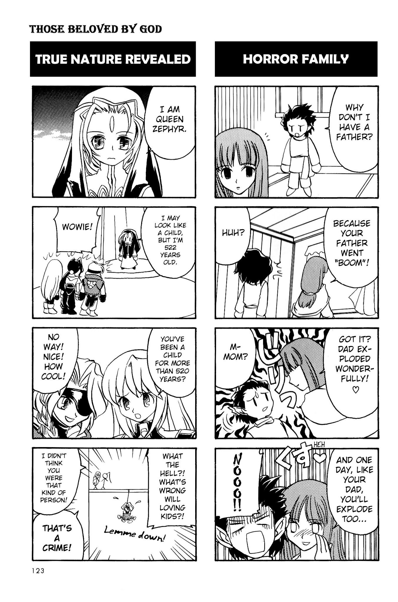 Xenogears 4-koma Comic Chapter 18 page 4 - Chapter 18--end- : Those Beloved By God